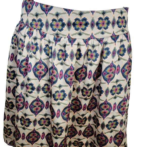 Vintage 90s Satin Mini Skirt Women Medium 8 Geometric A-line Formal Pockets Fall - Picture 11 of 14